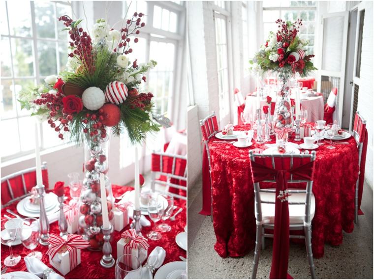 make-deco meja-of-christmas-merah-putih