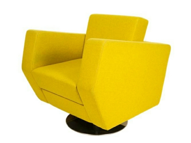 Armchair in Bright Yellow by Dark at Night Living Room Furniture