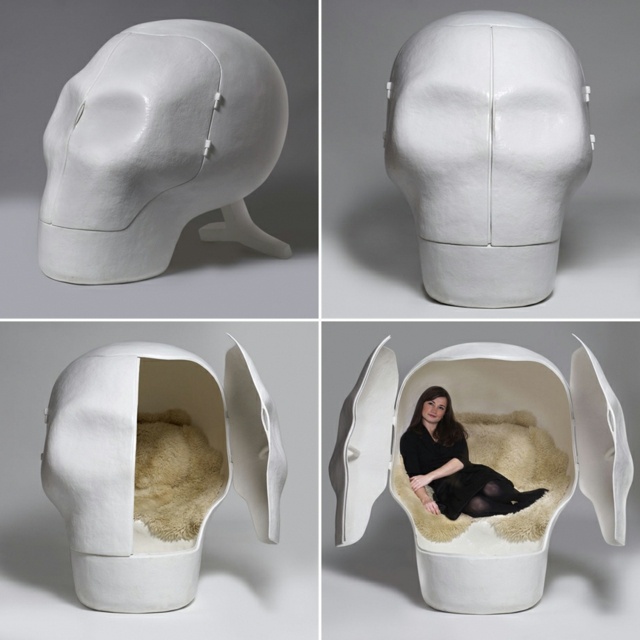 design armchair you are ready to go in closed skull