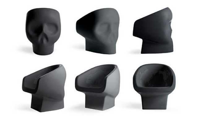 Simpler version of Halloween skull-shaped skull chair