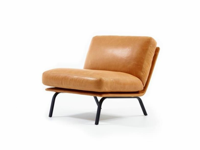 Leather armchair by Durlet natural look