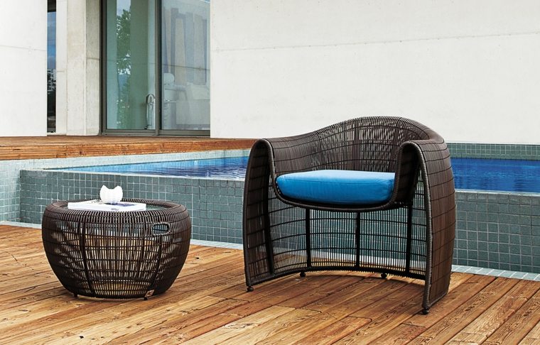 outdoor armchair design comfort cushion garden table