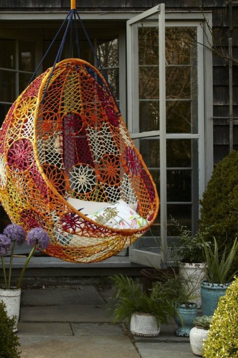 hanging chair multicolor design