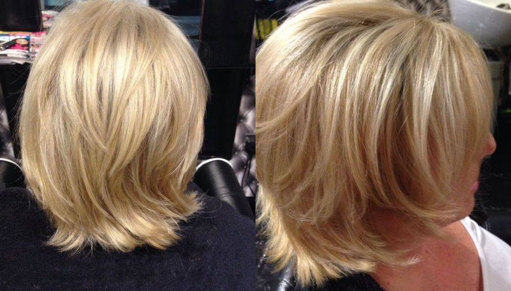 woman hairdresser hairstyle blonde short hair the hostess