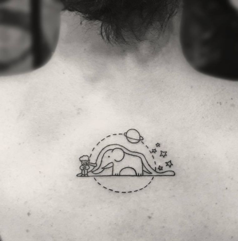 woman-tattoo-forget-little-prince-elephant