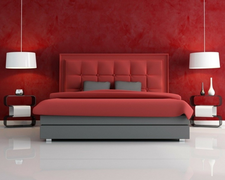 feng shui red room gray