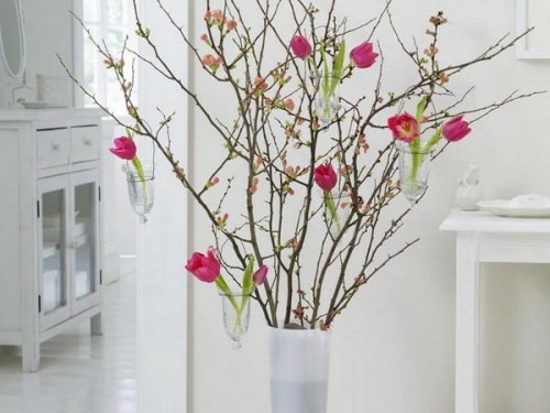 deco blommor bord