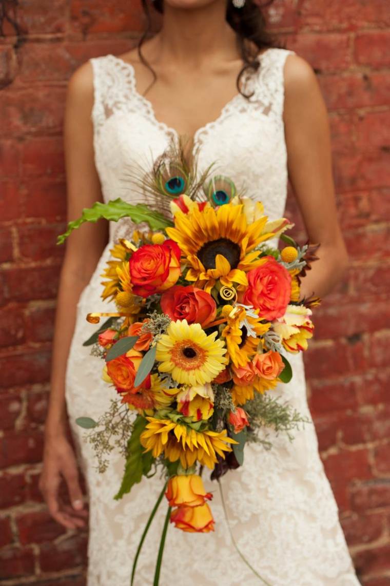 autumn floral deco wedding