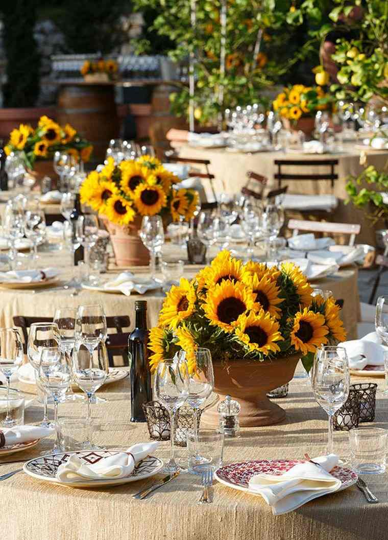 wedding flower deco table