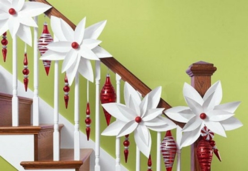 paper flowers interesting staircase