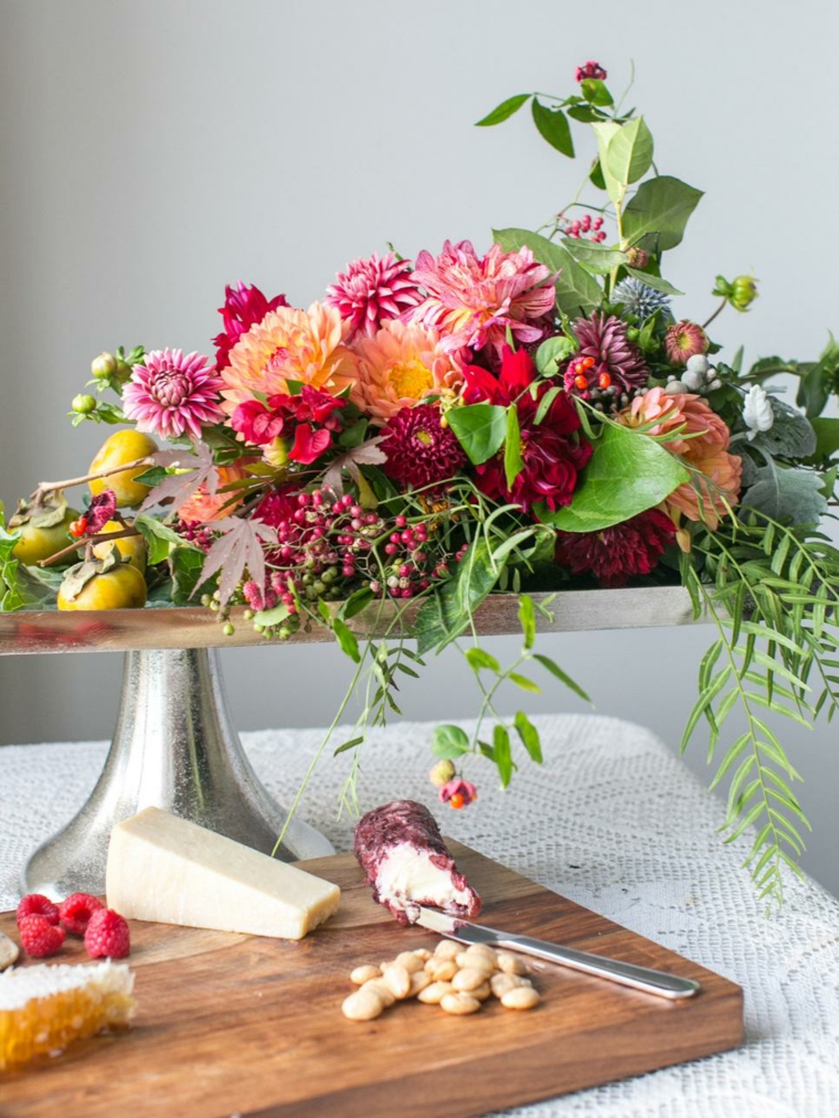 blomster våren dekorasjon bord ideen