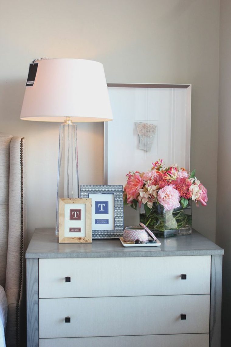 flowers spring bedside table bedroom