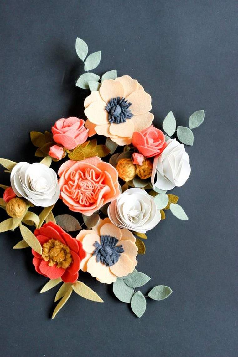 decorative idea diy decorative flowers interior creation original fabric