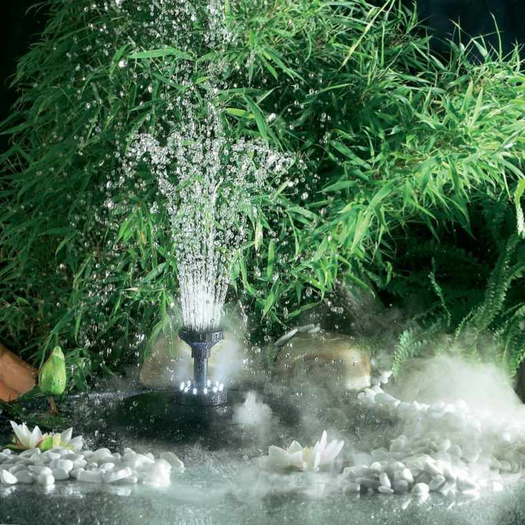 solar waterfall fountain garden deco exterior