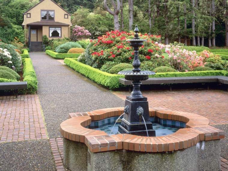 landscaping outdoor area garden fountain