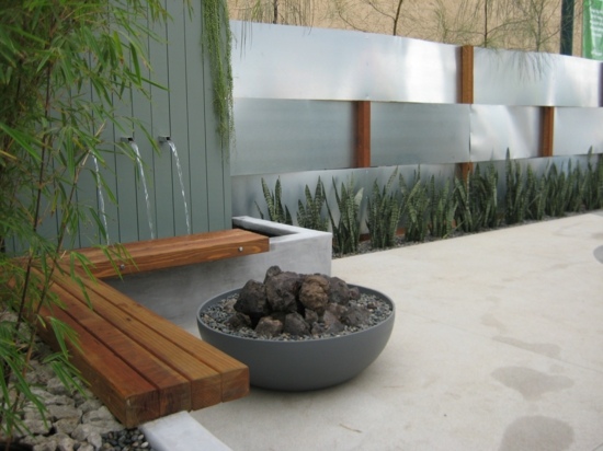 modern garden water fountain