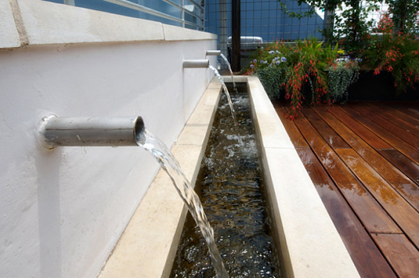 fountain water roof landscaping garden