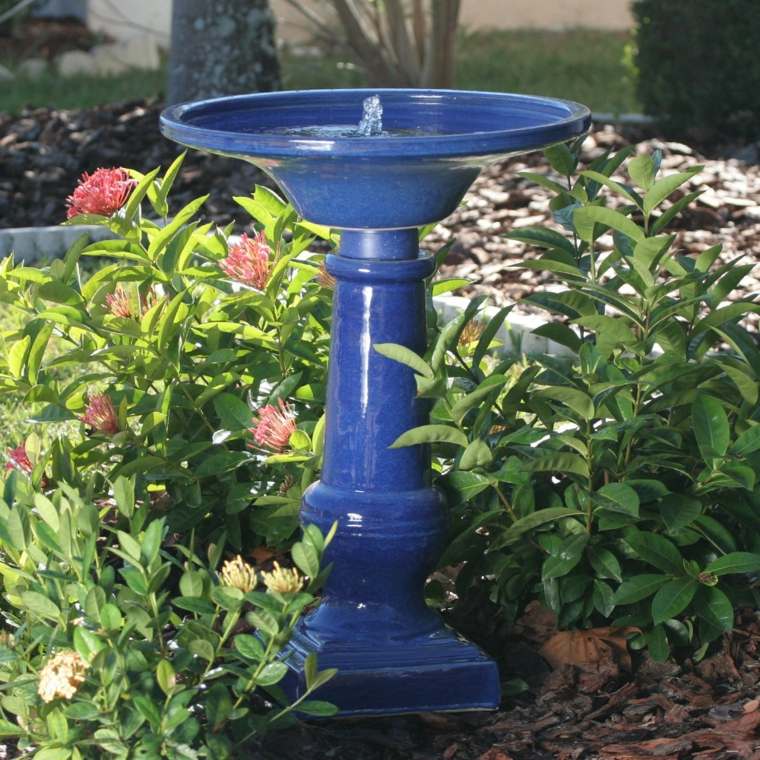 outdoor decoration blue fountain