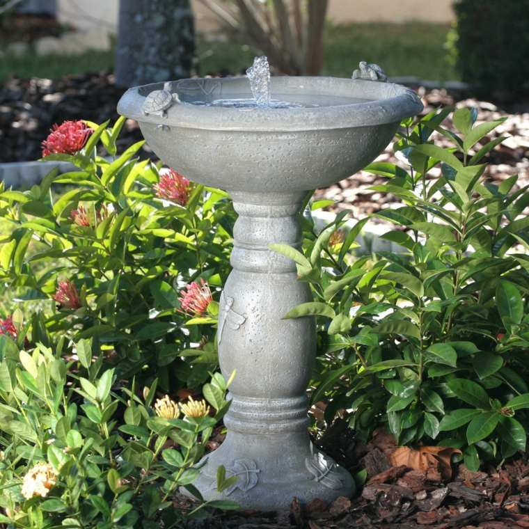 garden fountain stone water cascade deco