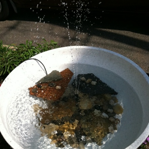 fountain mini bucket rockery pebble pebble pump water balcony