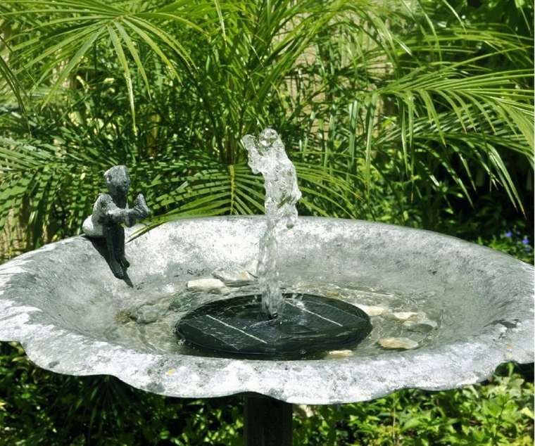 garden deco exterior fountain statuettes metal fountain