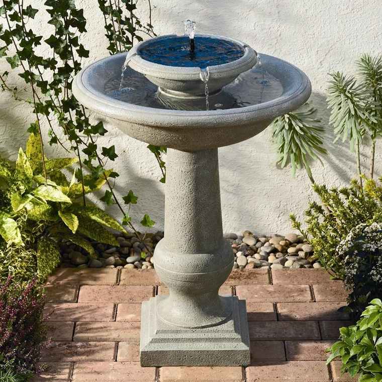solar garden fountain outdoor garden stone