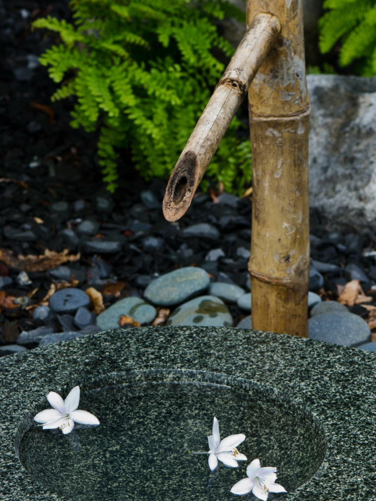 garden fountain zen atmosphere