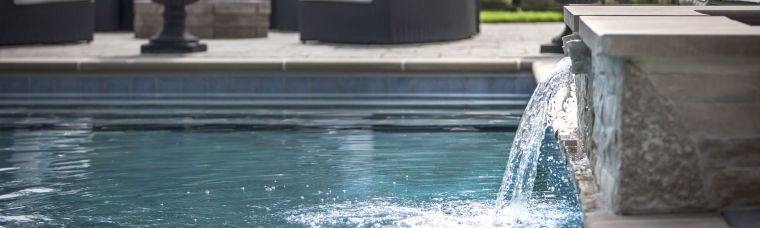 outdoor pool fountain