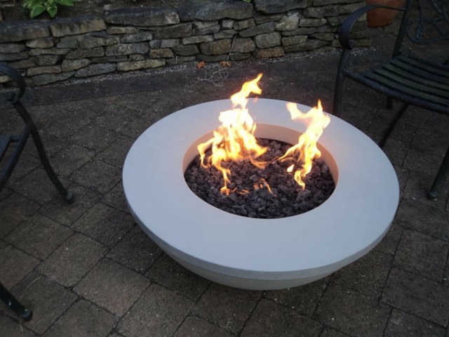 outdoor fireplaces brazier washbasin round white