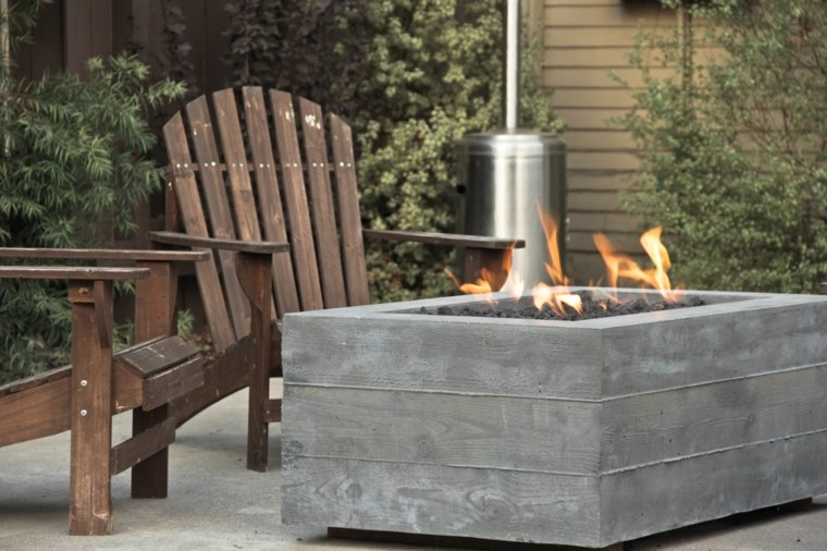 outdoor fireplaces garden concrete decoration