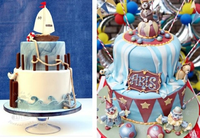 fantastic cakes marine theme and clown