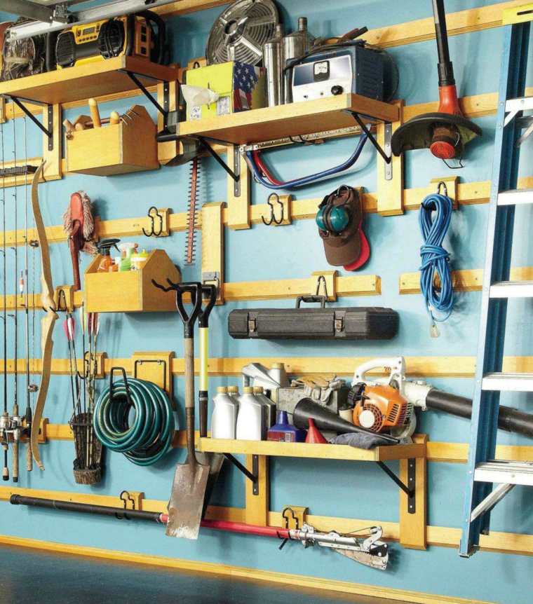 range garden tools idea wall storage garage wooden bookshelf