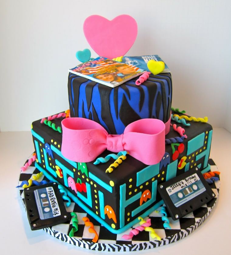 adult birthday cake love eighties