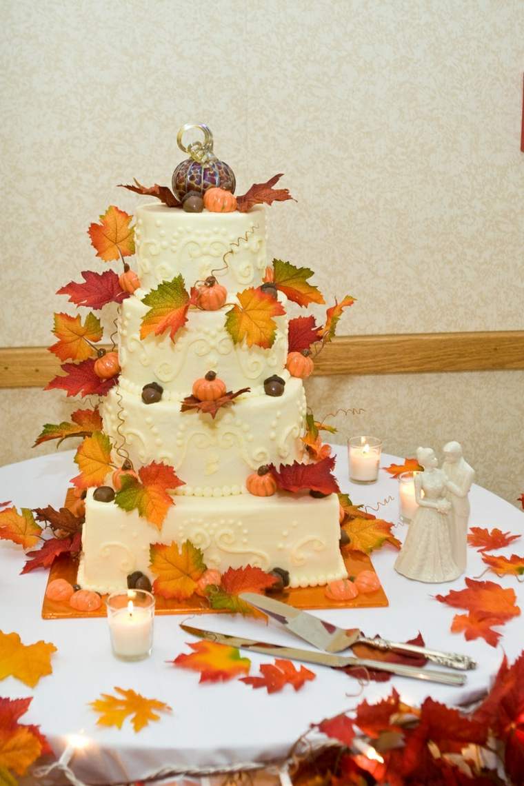 autumnal cake wedding