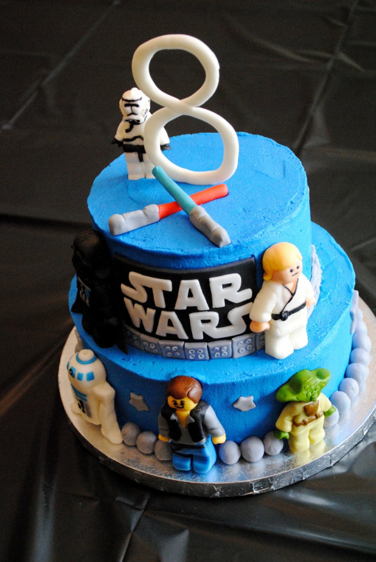 cake star wars blue hero movie