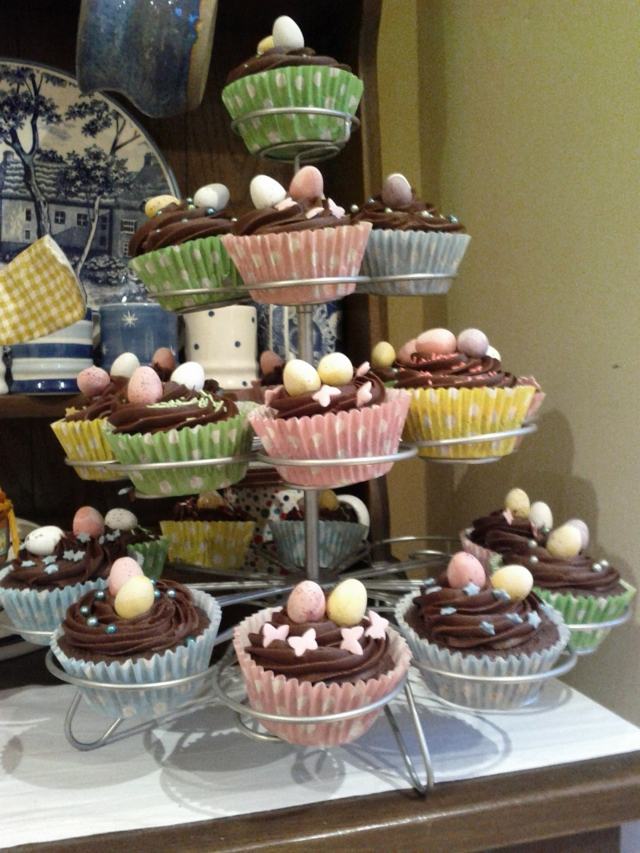 Easter chocolate cakes