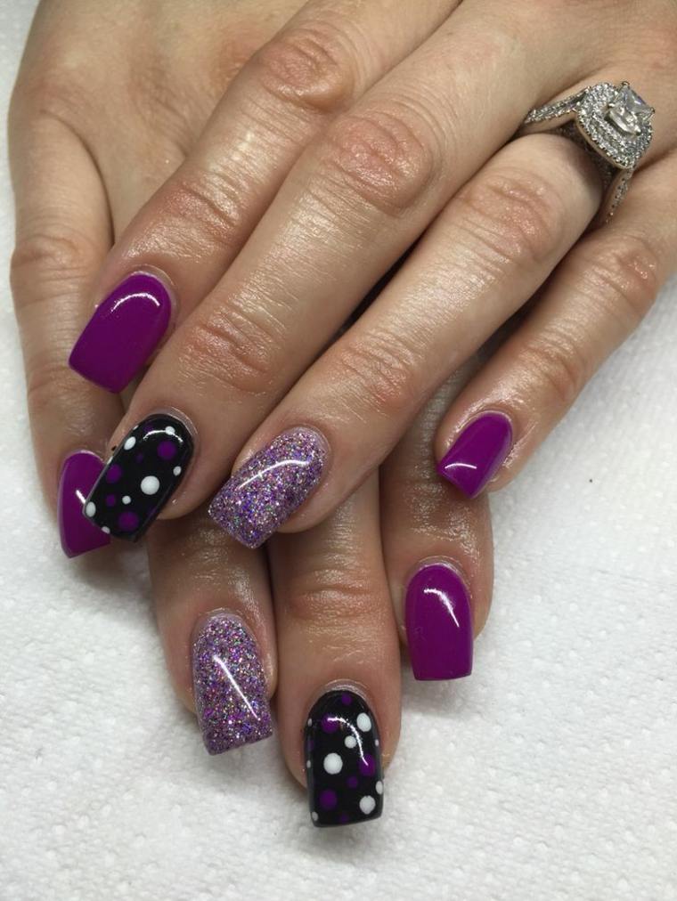 polish gel nail polish black polka dots
