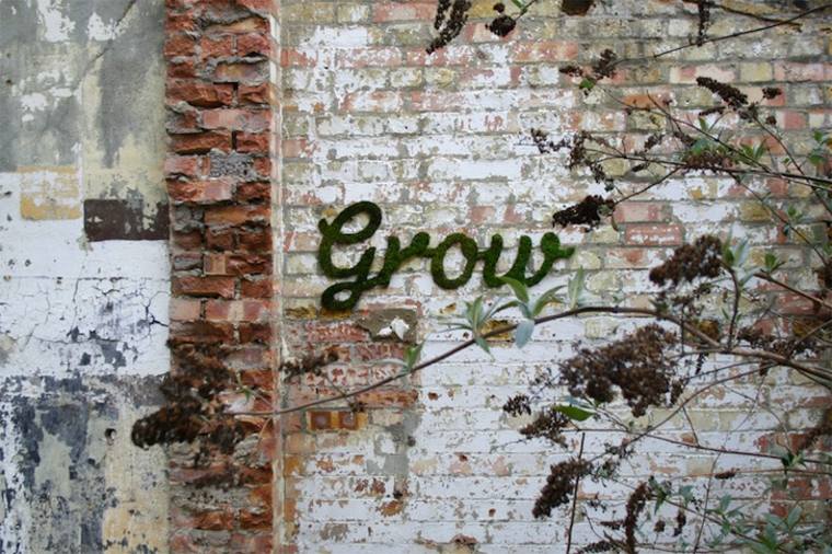 naturlig moss graffiti deco blommig konst