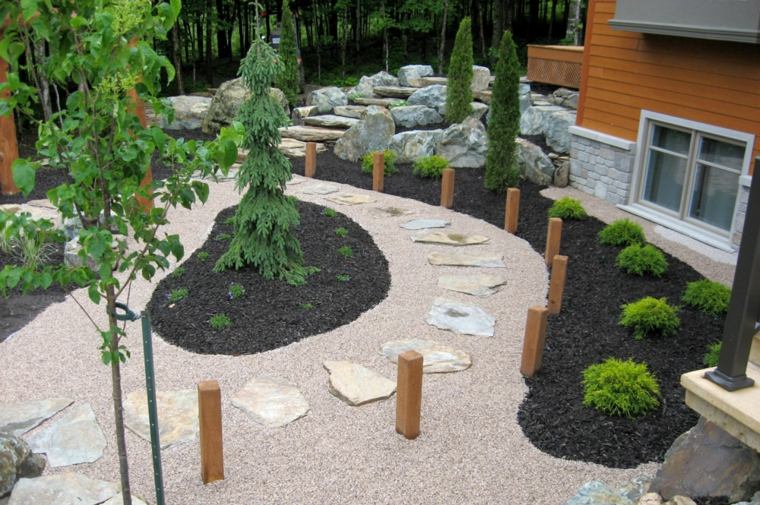 design outdoor space modern idea garden path stone deco plant