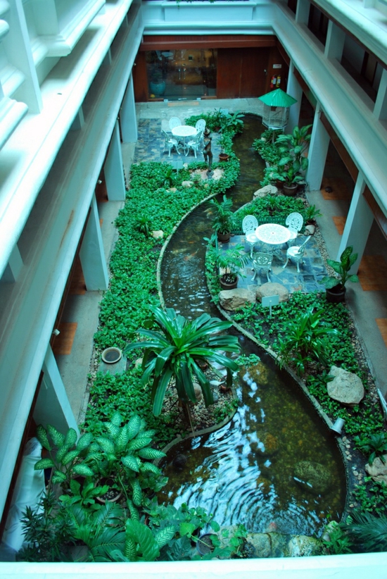 large modern garden interior