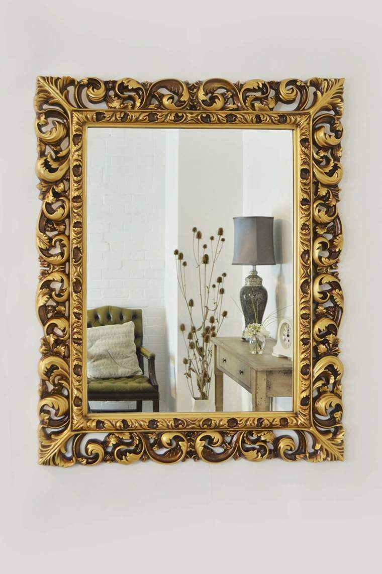 large golden mirror idea living room deco