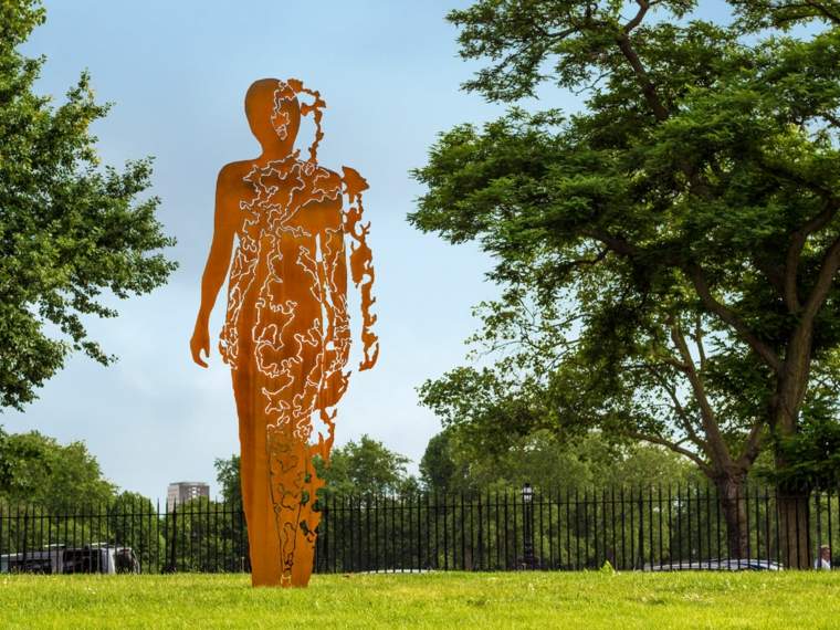 outdoor corten steel sculpture