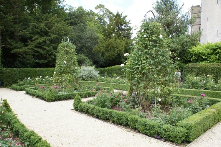 white gravel garden alley idea