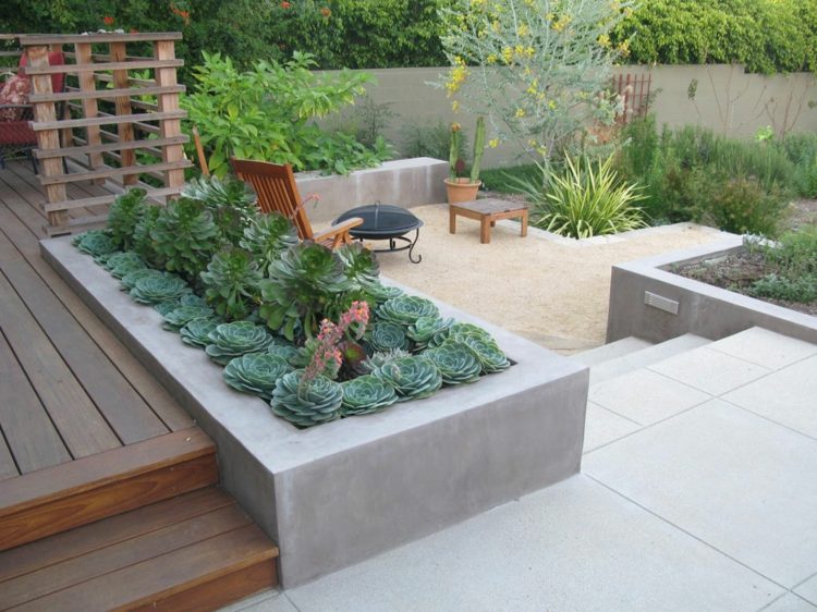 gravel white garden modern design