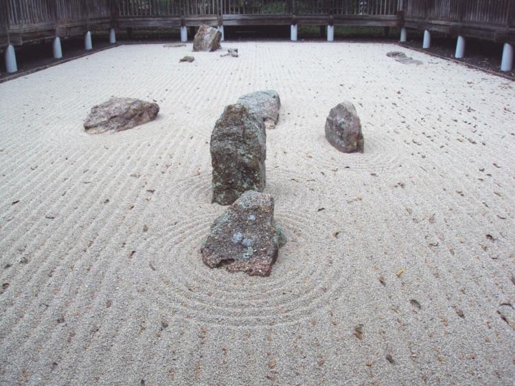 gravel white garden rockery