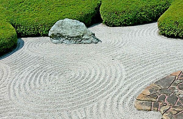 gravel and green plants