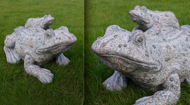 decorative object stone garden frog