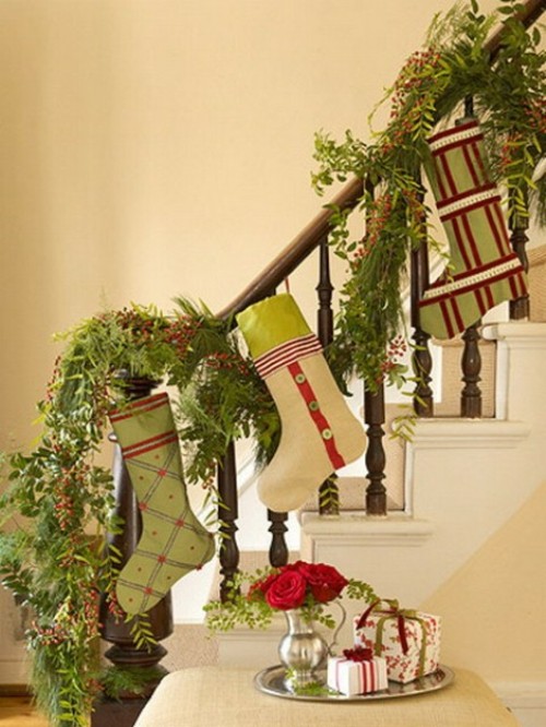 garland socks deco stair