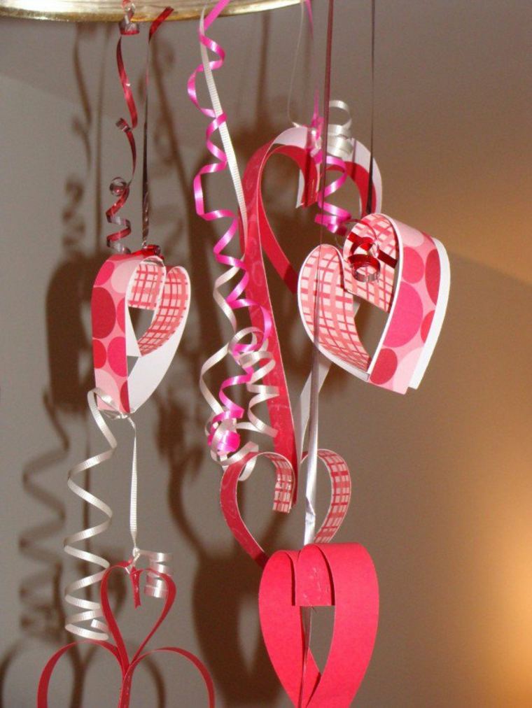 romantic decoration heart cardboard hanging idea deco garland valentine's day