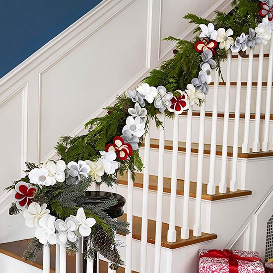 Christmas garland flowers